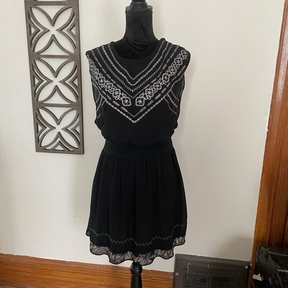 Francesca's Collections Dresses & Skirts - Black Embroidered Dress